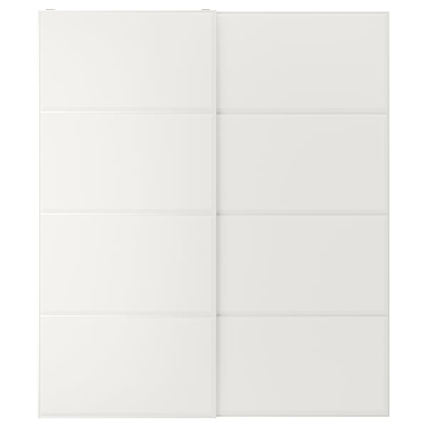 TJÖRHOM Pair of sliding doors, white, 200x236 cm