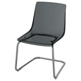 TOBIAS Chair, grey/chrome-plated
