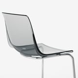 TOBIAS Chair, grey/chrome-plated