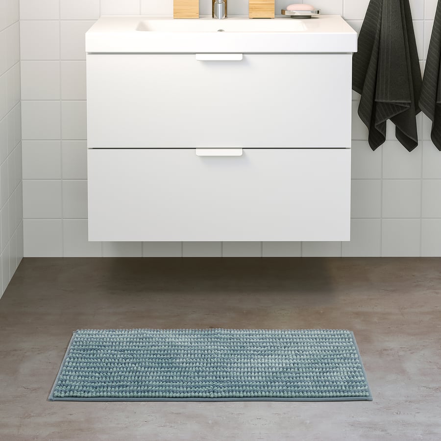 TOFTBO Bath mat, striped/blue, 50x80 cm IKEA