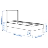 TONSTAD Bed frame, oak veneer/Luröy, Standard Single