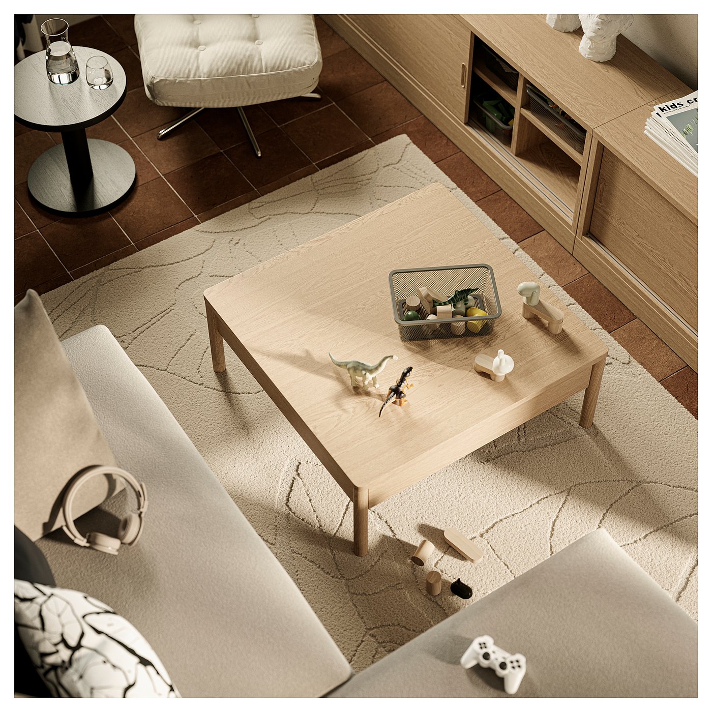 TONSTAD coffee table, oak veneer, 84x82 cm - IKEA UK