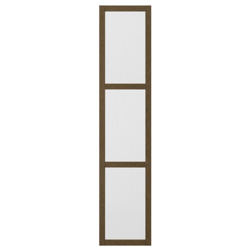 TONSTAD Door, brown/stained oak veneer glass, 50x229 cm