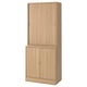 TONSTAD Storage combination w sliding doors, oak veneer, 82x47x201 cm