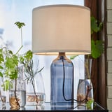 TONVIS Table lamp, smoked glass/white, 52 cm