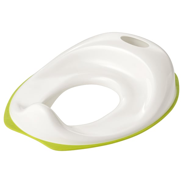 TOSSIG Toilet seat, white/green