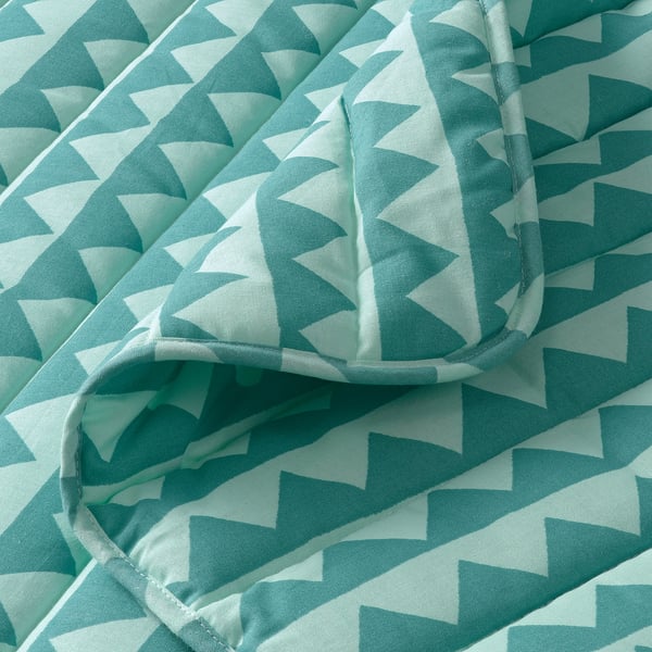 TRÄDSOVARE Bedspread, turquoise, 150x220 cm