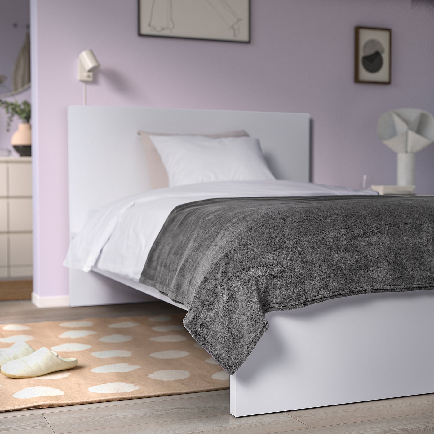 TRATTVIVA bedspread, dark grey, 150x250 cm - IKEA UK