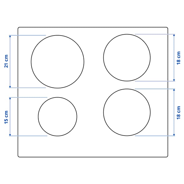 TREVLIG Induction hob, IKEA 300 black, 59 cm