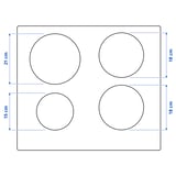 TREVLIG Induction hob, IKEA 300 black, 59 cm