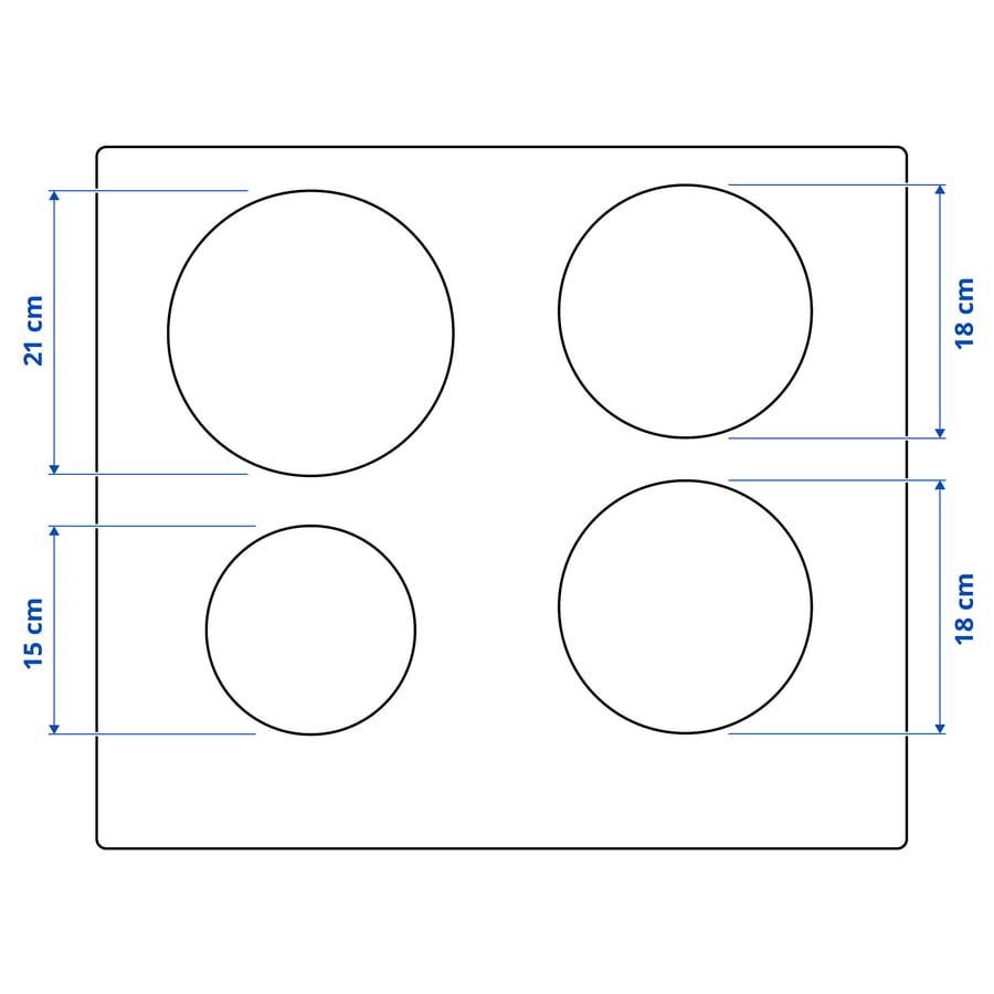 TREVLIG induction hob, black, 59 cm IKEA