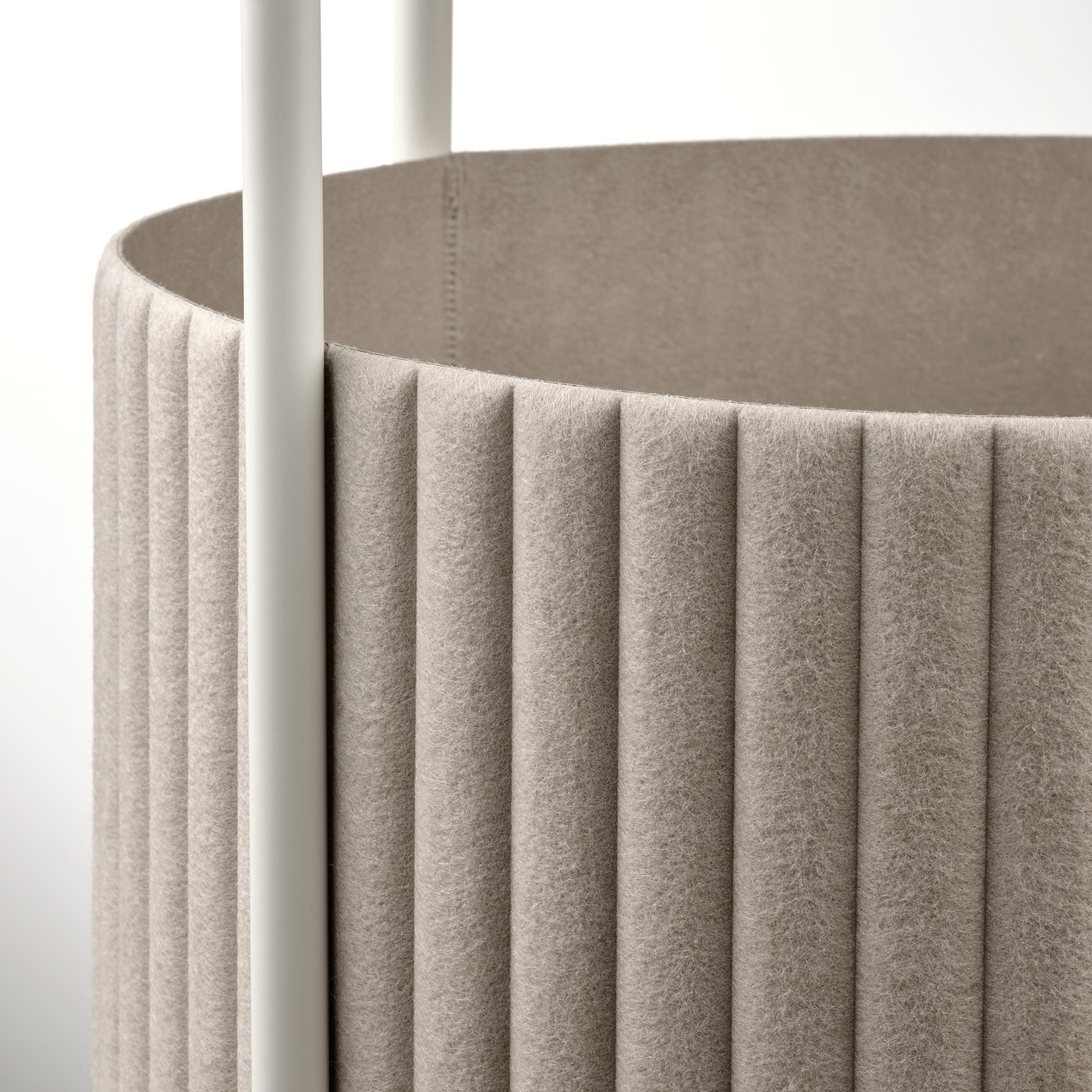 TRINDSNÖ Floor lamp - white metal/birch veneer