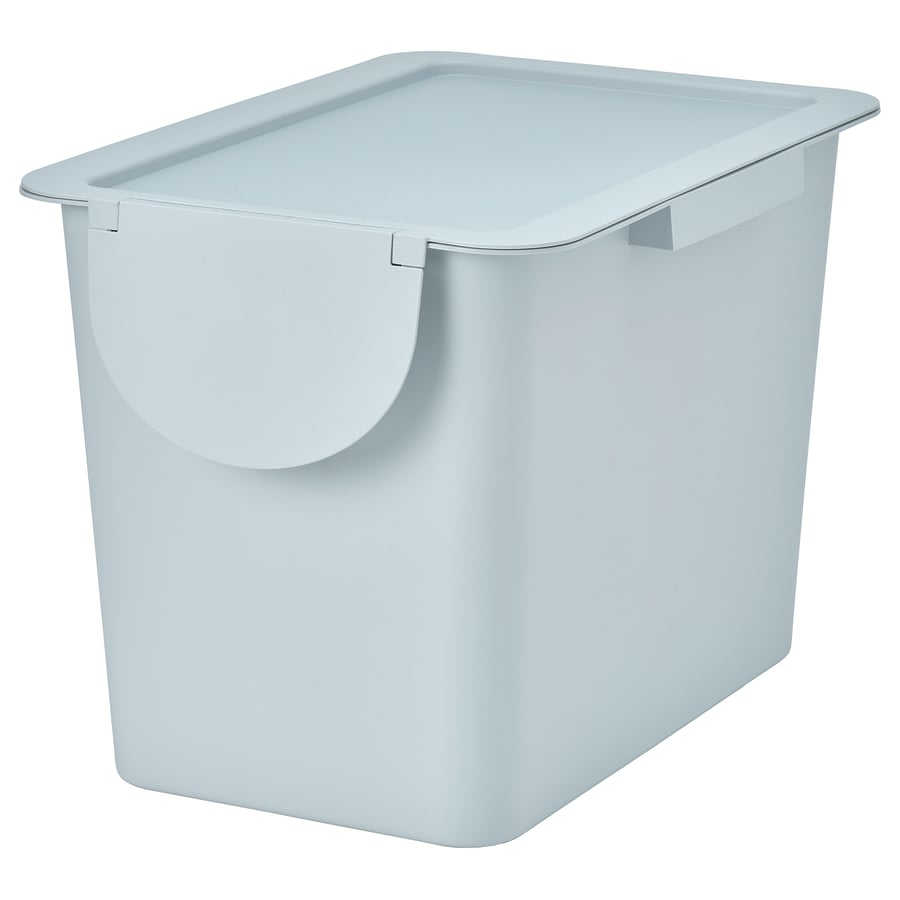 TRÖSKNING Bin Light Grey Blue