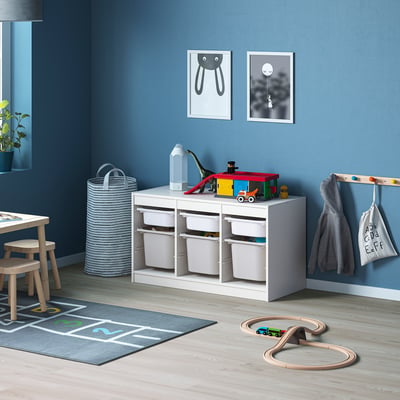 TROFAST Storage combination with boxes, 99x44x56 cm. Bedroom for 2 Children Sharing