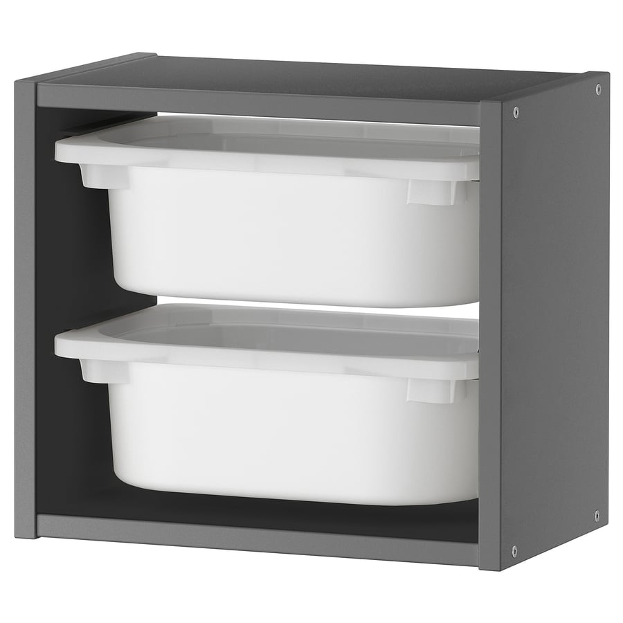 TROFAST wall storage, grey/white, 34x21x30 cm IKEA