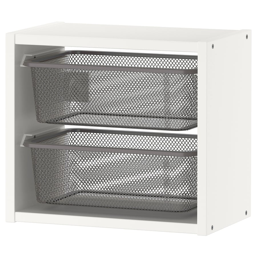 TROFAST wall storage, white/dark grey, 34x21x30 cm IKEA