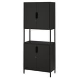 TROTTEN Cabinet with doors, anthracite, 70x35x173 cm