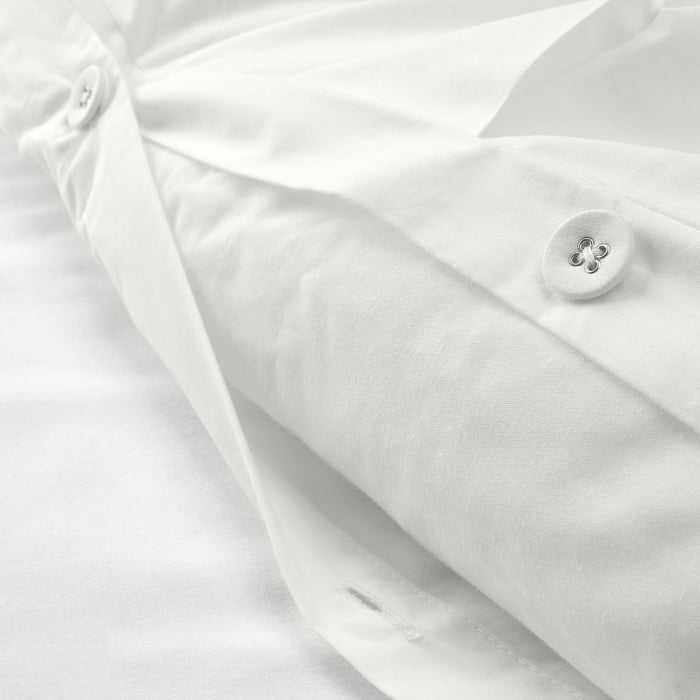 TRUBBTÅG White Double Duvet Cover and Pillowcase Set IKEA