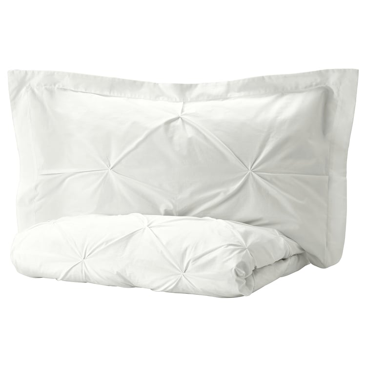 TRUBBTÅG White Double Duvet Cover and Pillowcase Set IKEA