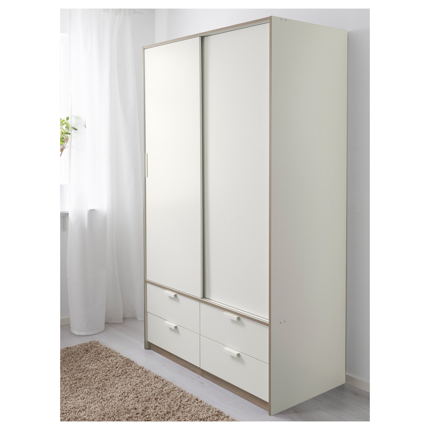 trysil wardrobe w sliding doors 4 drawers white__0463288_pe608788_s5