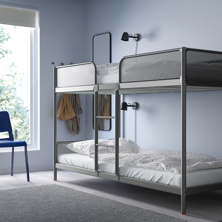 TUFFING bunk bed frame, dark grey, 90x200 cm IKEA