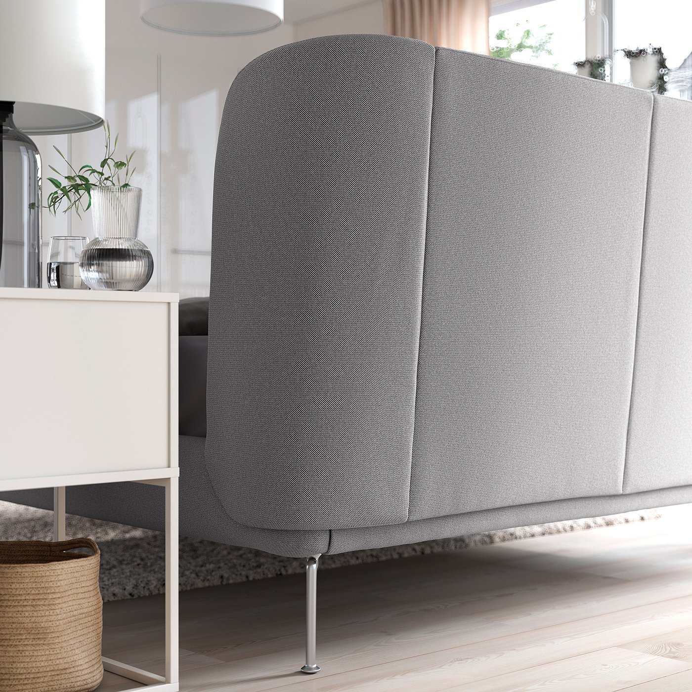 TUFJORD Tallmyra White/Black, king upholstered bed frame - IKEA UK