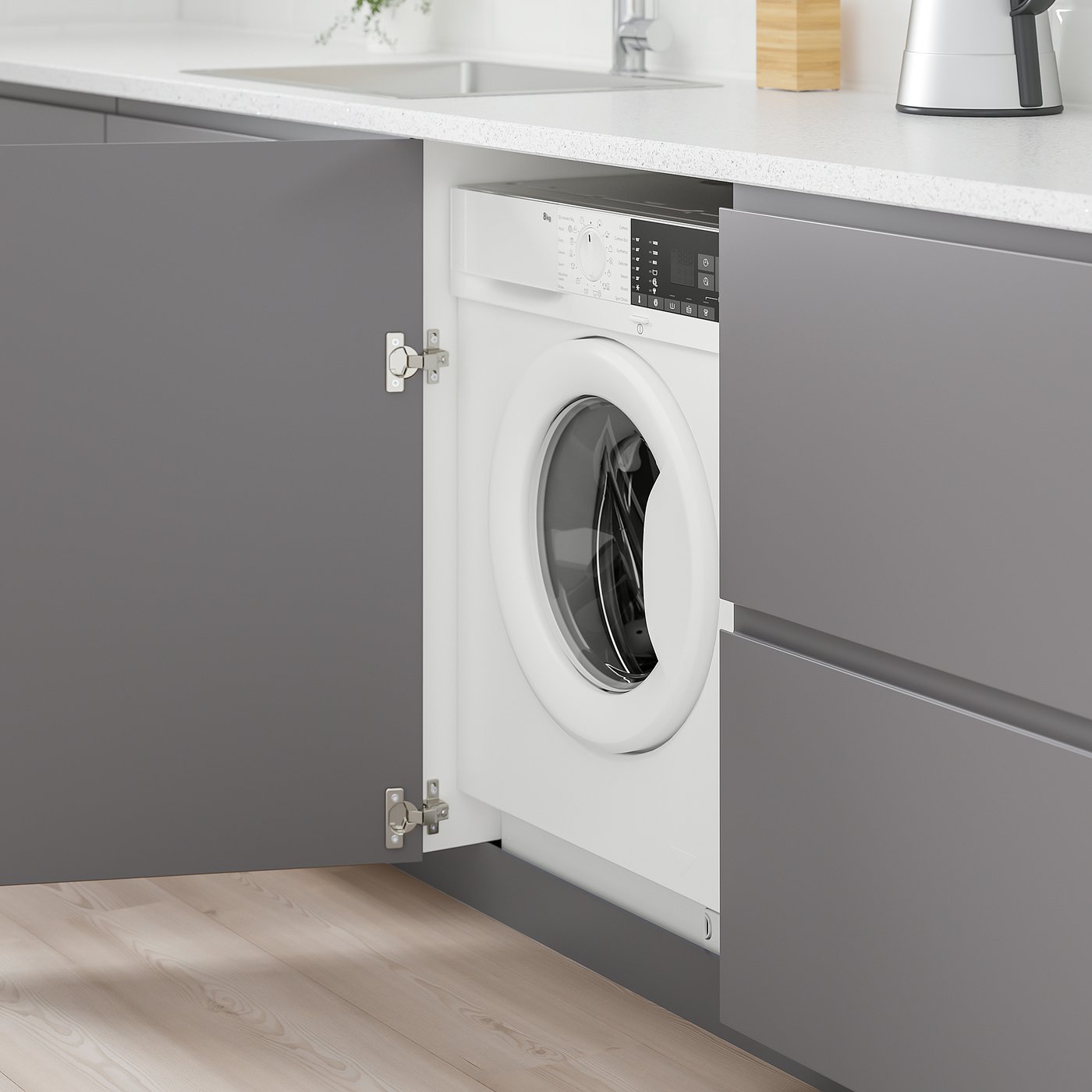 Tvattad White Integrated Washing Machine Ikea