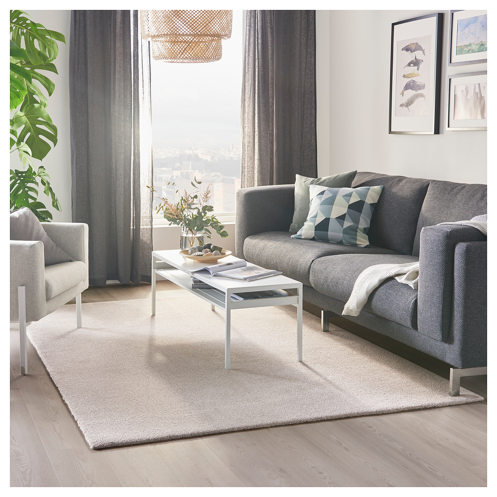 TYVELSE offwhite, Rug, low pile, 170x240 cm IKEA