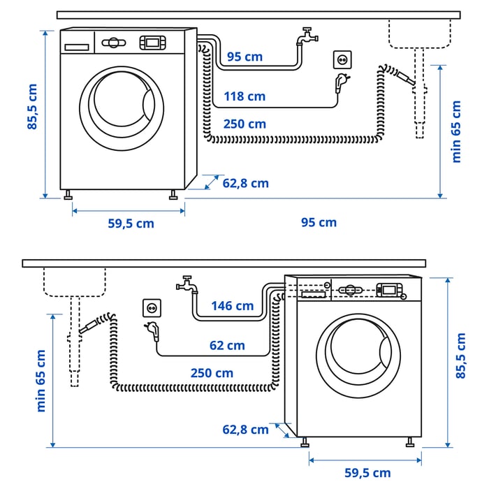 UDDARP washing machine, 8 kg IKEA