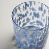 ULLSYREN Plant pot, dotted blue, 12 cm