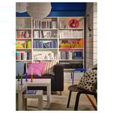 UNDERVISNING Rug, low pile, off-white black/handmade, 133x195 cm