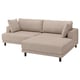 UPPÅKRA 3-seat modular sofa, with chaise longue, right/Samsala grey-beige