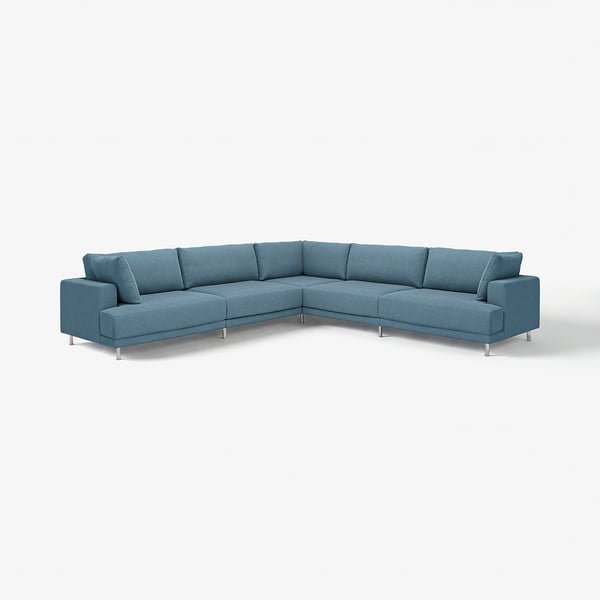 UPPÅKRA Modular corner sofa, 6 seat, Axvall dark grey-blue
