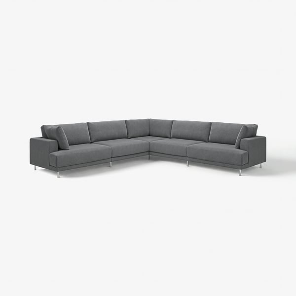 UPPÅKRA Modular corner sofa, 6 seat, Johanneshov dark grey