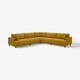 UPPÅKRA Modular corner sofa, 6 seat, Samsala yellow-brown