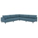 UPPÅKRA Modular corner sofa, 6 seat, with open end, right/Axvall dark grey-blue