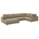 UPPÅKRA U-shaped sofa, 4,5-seat, with chaise longue, left/Johanneshov brown-beige