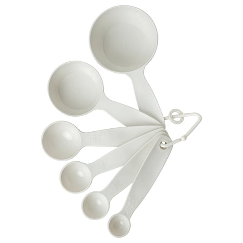 UPPFYLLD Measuring cup, set of 6, off-white