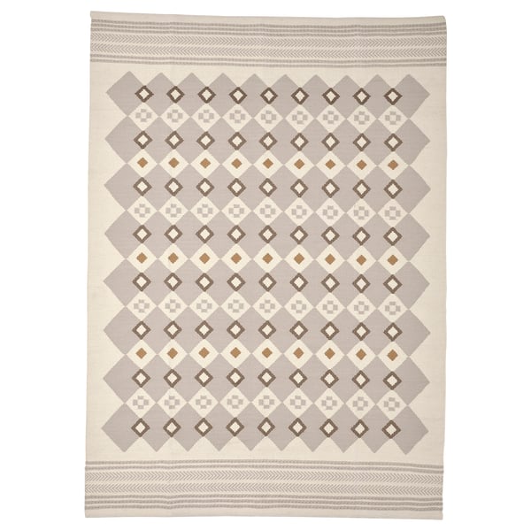 VÄGNÄT Rug, flatwoven, off-white grey/handmade, 170x240 cm - IKEA