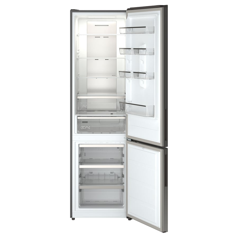 VÄLGÅNG fridge freezer, freestanding, stainless steel colour, 246/83 l