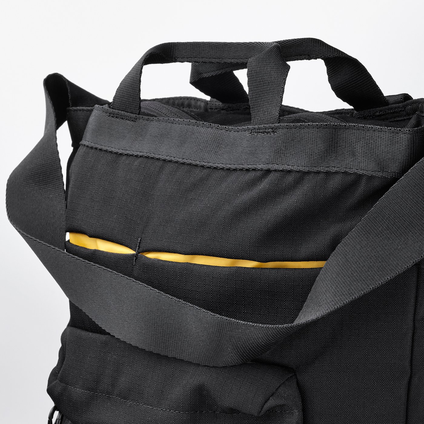VÄRLDENS travel tote bag, black, 28x12x44 cm/16 l IKEA