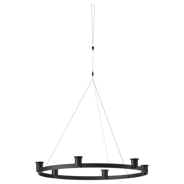 Varmer Chandelier For 6 Candles Black Ikea