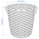VÄXTHUS Basket, rattan/handmade, 32x35 cm