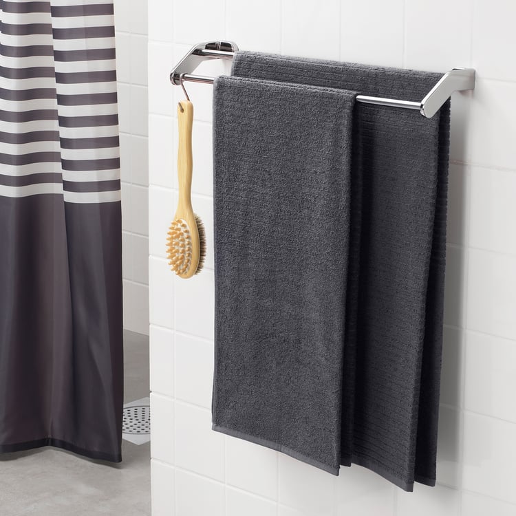 VÅGSJÖN dark grey, Bath towel, 70x140 cm IKEA