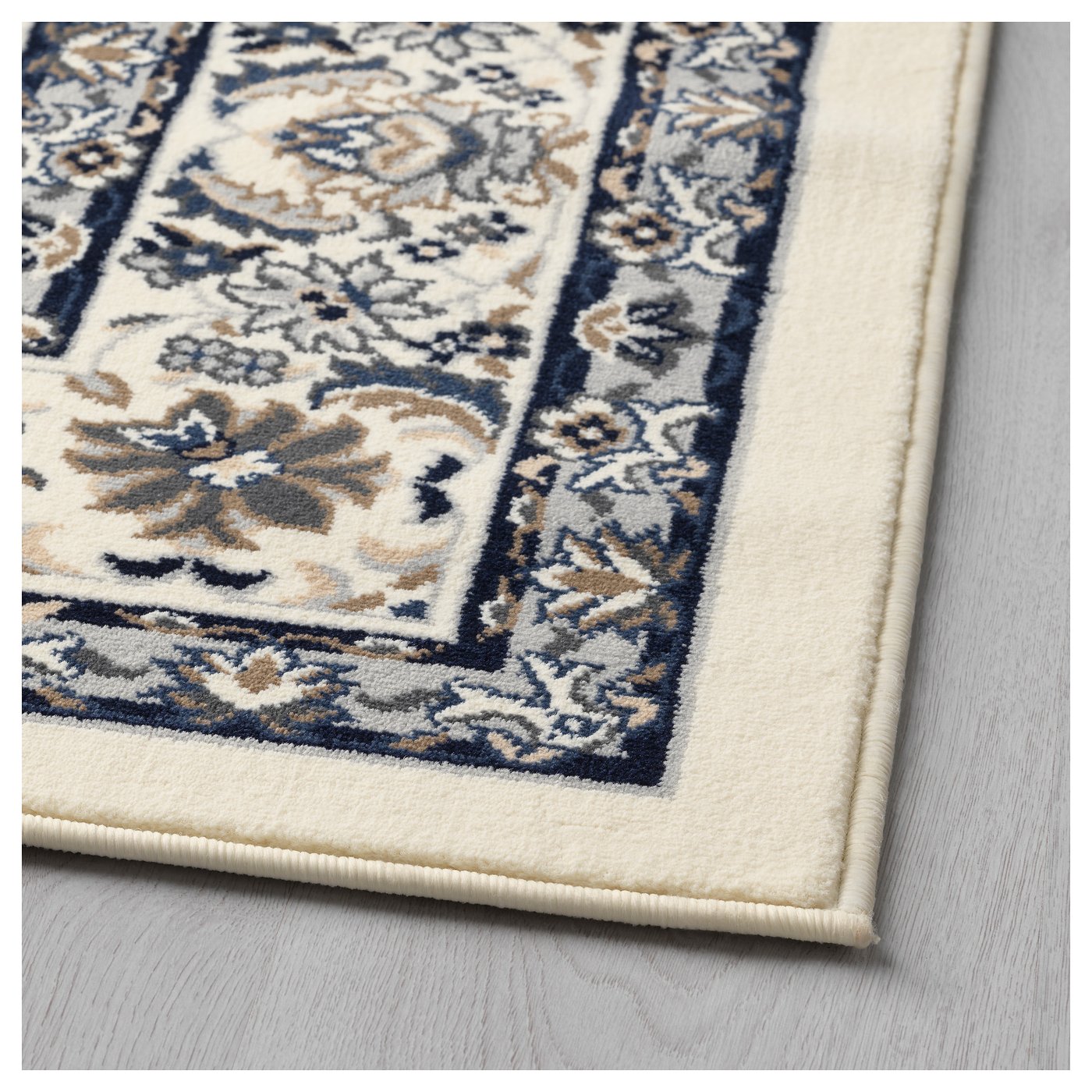 VALLBY Rug Low Pile Beige Blue 170 X 230 Cm IKEA
