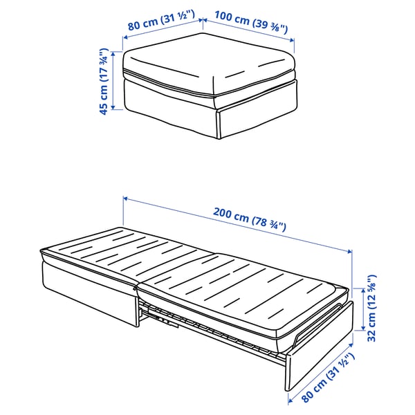 VALLENTUNA Sofabed module, Kelinge anthracite IKEA