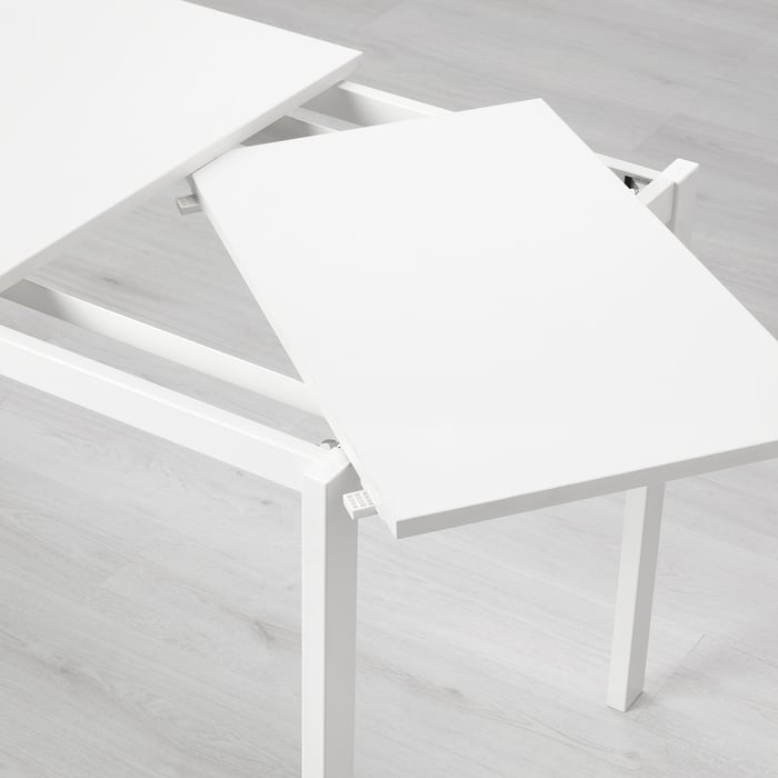 VANGSTA white, extendable dining table, Min. length 80 cm IKEA