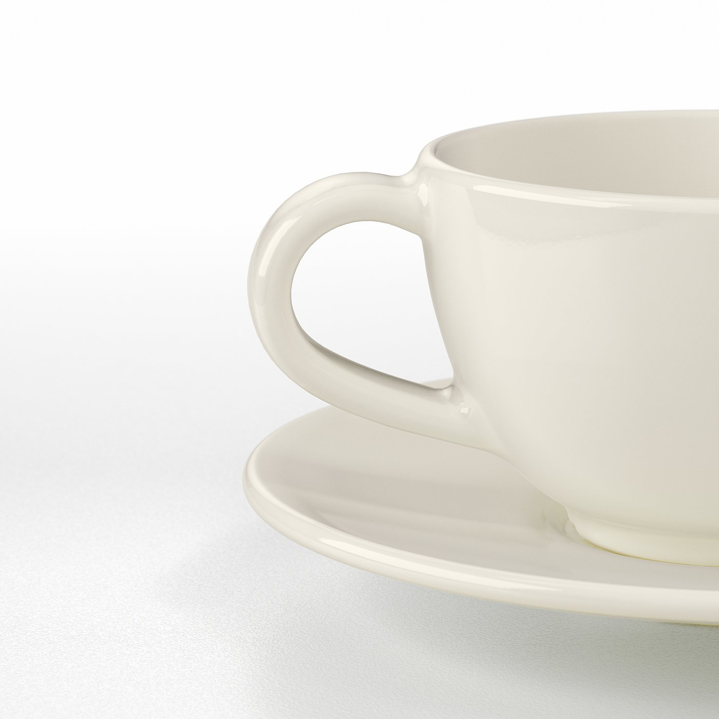 VARDAGEN offwhite, Coffee cup and saucer IKEA