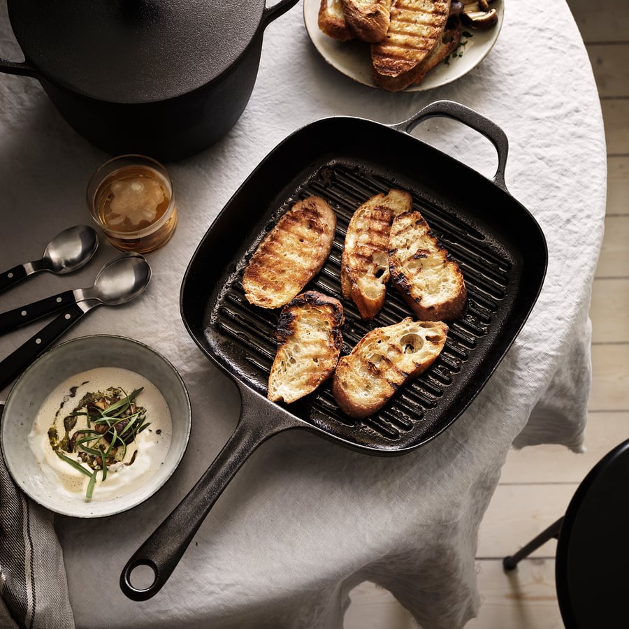 VARDAGEN Grill pan, cast iron, 28x28 cm IKEA