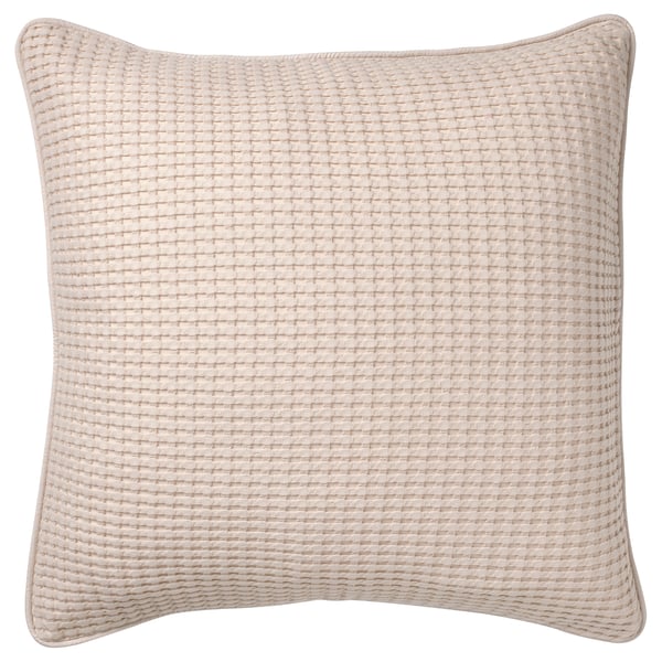 VÅRELD Cushion cover, light beige, 50x50 cm IKEA